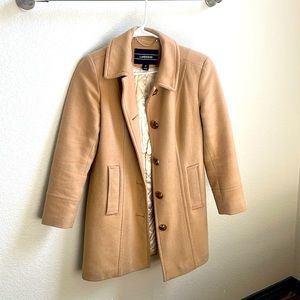 Lands end wool lined winter business coat